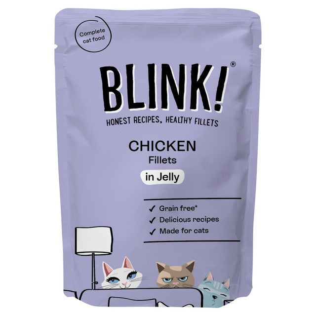 Blink chicken fillets wet cat food pouch 85g - British product