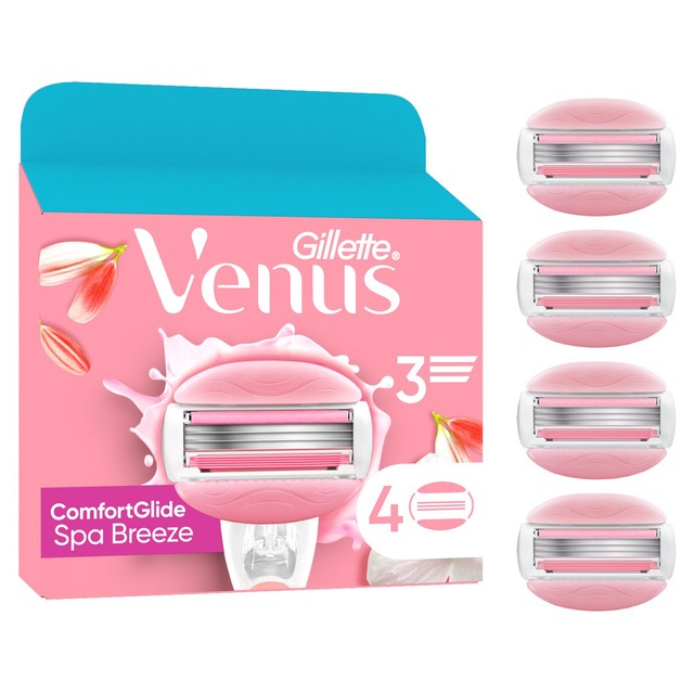 Gillette Venus razor blade refills Spa Breeze 4-pack, UK version