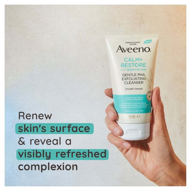 Aveeno Face Calm+Restore gentle PHA exfoliating face cleanser 150ml - British product