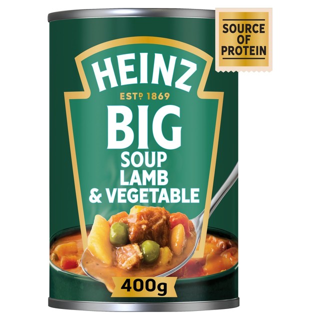 Heinz lamb & vegetable chunky soup 400g can, UK version