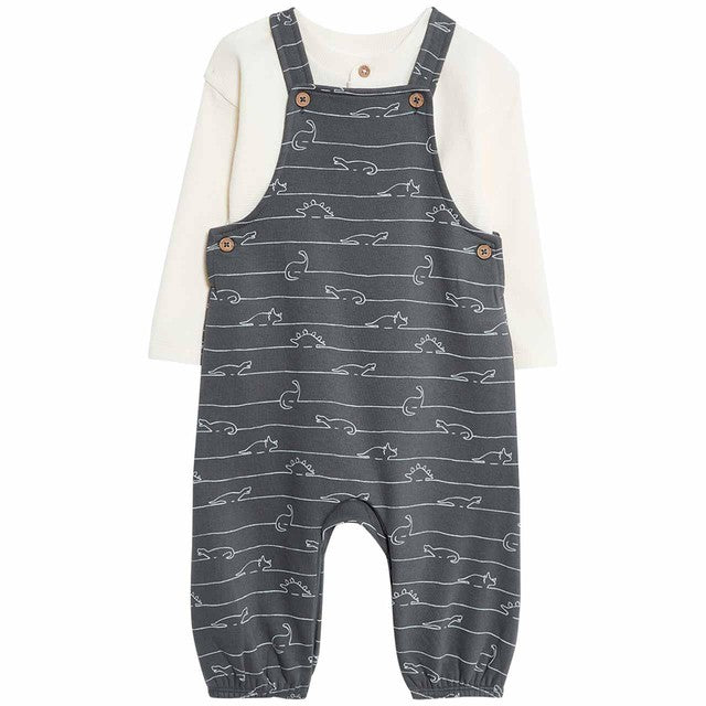 M&S Dino baby outfit carbon 0-3 months, imported from the UK