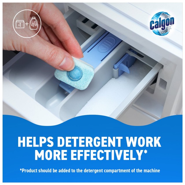 Calgon 4-in-1 washing machine water softener tablets - British product