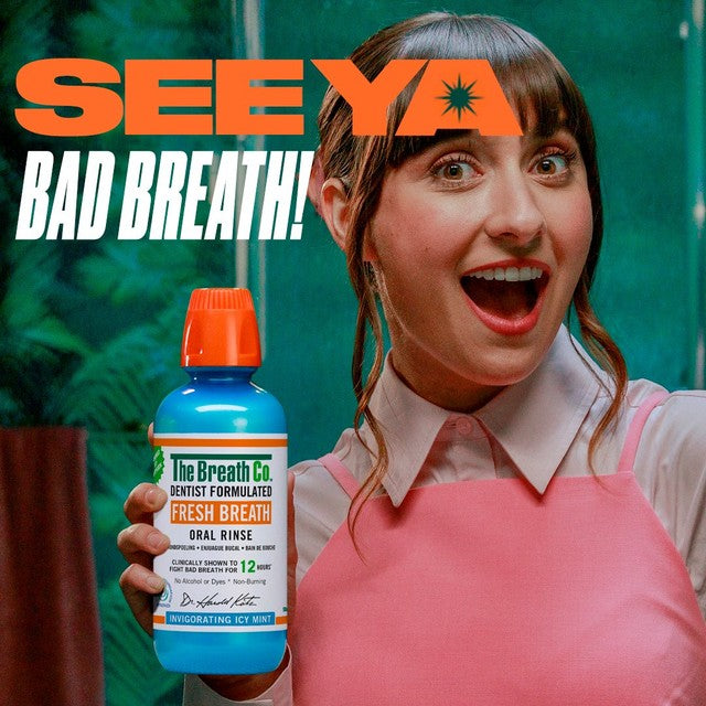 The Breath Co. Icy Mint Alcohol Free Mouthwash 500ml (British brand)