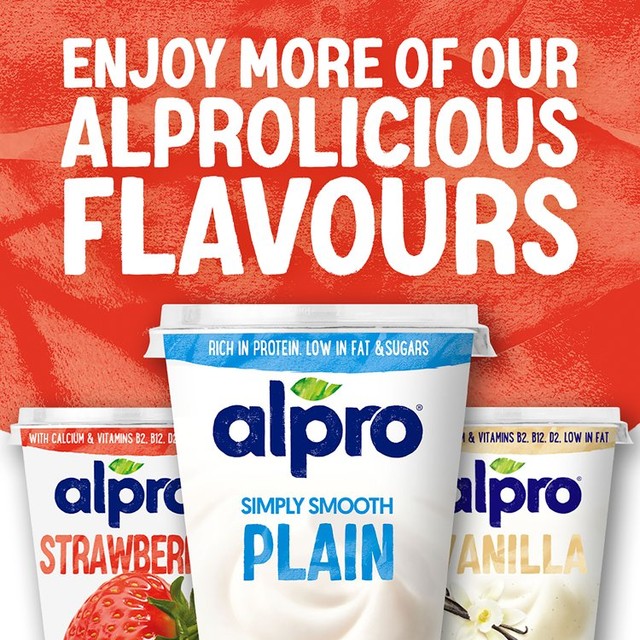 Alpro mixed fruit dairy-free soya yoghurt alternative 4 x 125g - British product