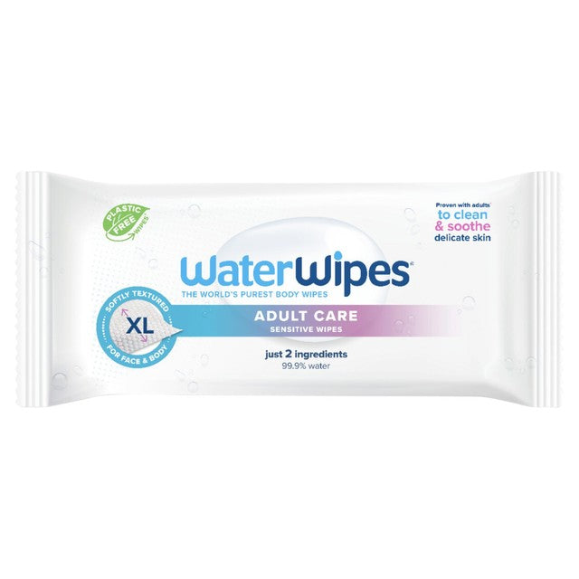 WaterWipes Adult Care Sensitive Wipes 30 pack (British brand)