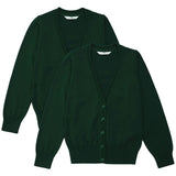 M&S green 2-pack cotton children's cardigan 6-7Y, imported from the UK