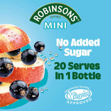 Robinsons Apple & Blackcurrant No Added Sugar Squash 66ml, imported from the UK