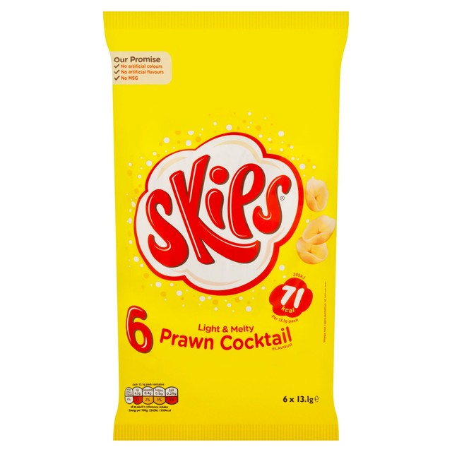 Skips Prawn Cocktail crisps 6-pack multipack (British brand)