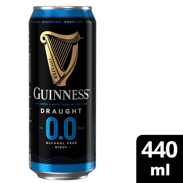 Guinness 0.0% alcohol free draught stout 10 x 440ml, UK version