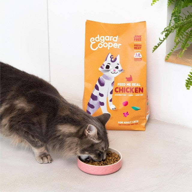 Edgard & Cooper adult chicken dry cat food 4kg - British product