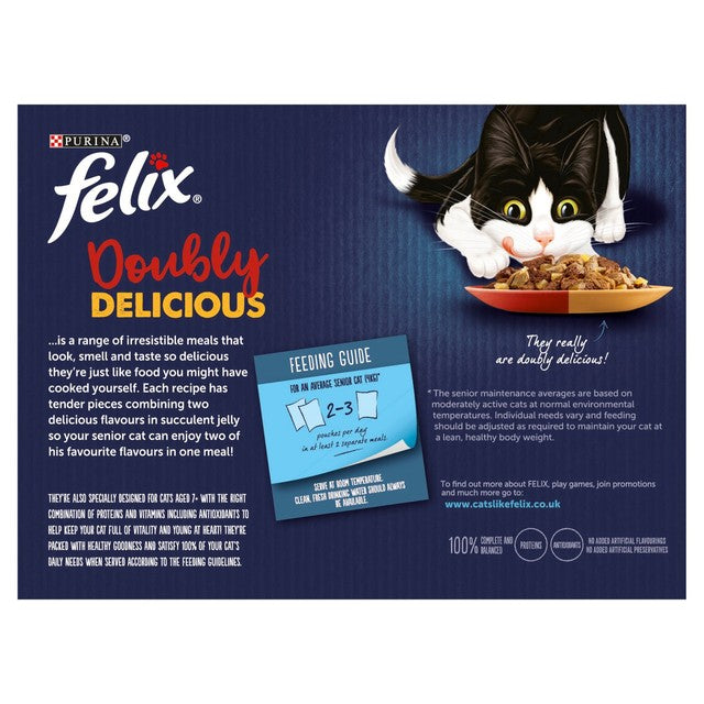 Felix Doubly Delicious 7+ Countryside Selection wet cat food 12 x 85g - British product