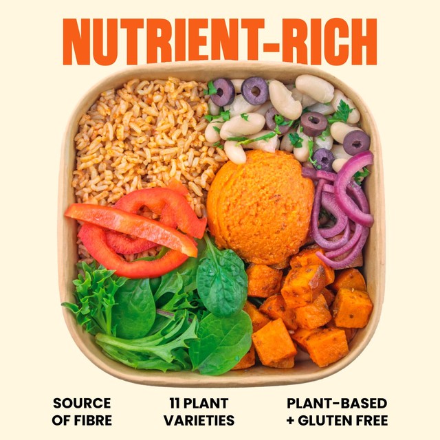 Pollen Grace red pepper houmous salad 275g, imported from the UK