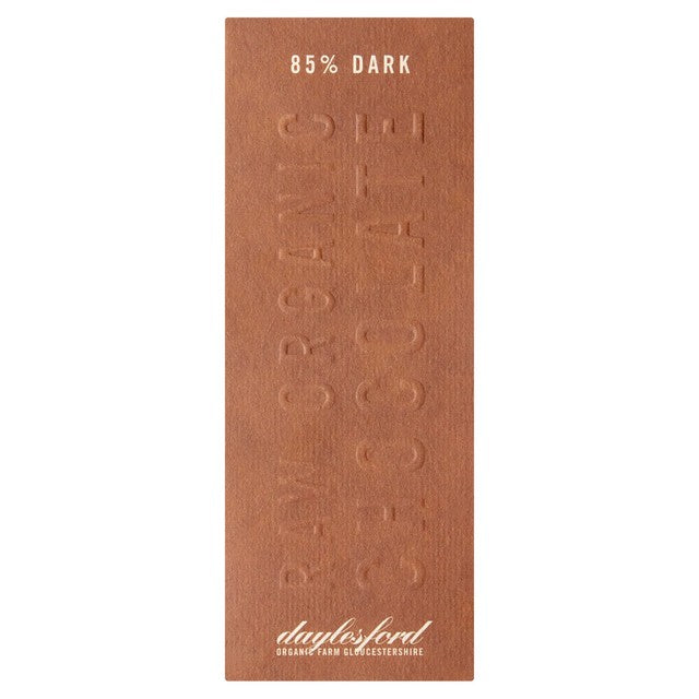 Daylesford Organic dark chocolate bar 85% 50g - British product