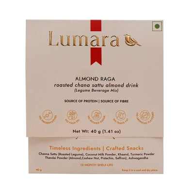 Lumara Almond Raga Roasted Chana Sattu Almond Drink Powder 40g