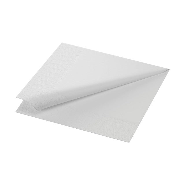 Duni white compostable paper napkins 50 per pack (British brand)