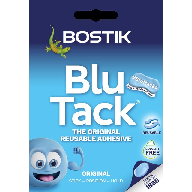 Bostik Blu Tack reusable adhesive 60g - British product