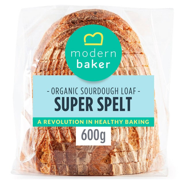 Modern Baker Super Spelt Sourdough Loaf 600g, imported from the UK