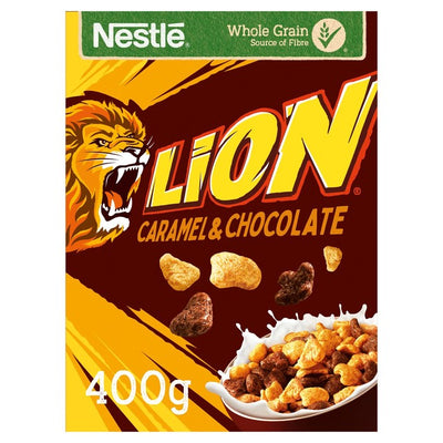 Nestle Lion Caramel and Chocolate Cereal Breakfast Cereal 400g