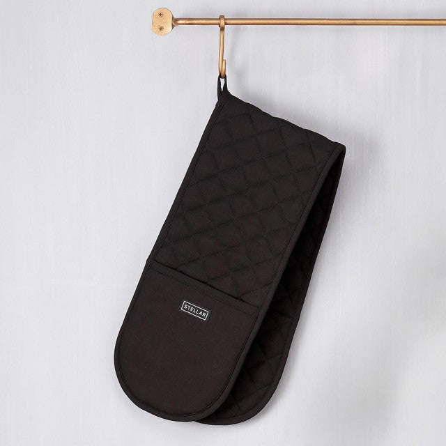 Stellar Textiles Double Oven Mitt, Black