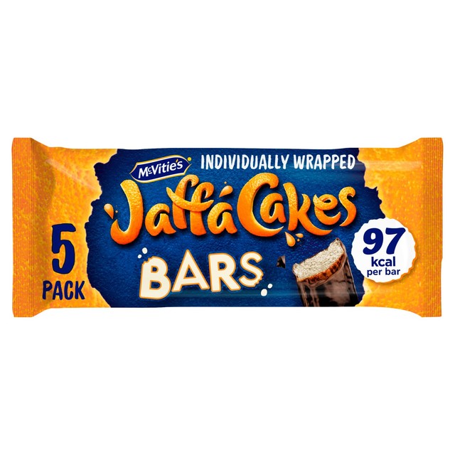 McVitie's Jaffa Original Cake Bars 5 Pack, imported from the UK