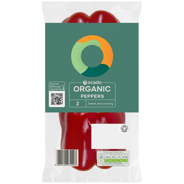 Ocado mixed colour bell peppers, imported from the UK