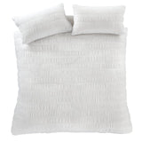 Catherine Lansfield Seersucker white single duvet cover set - British product