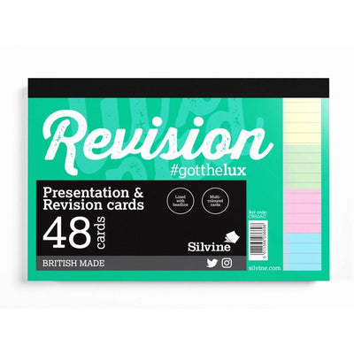 Sinclairs Silvine Multicolour Revision Cards - 48 cards