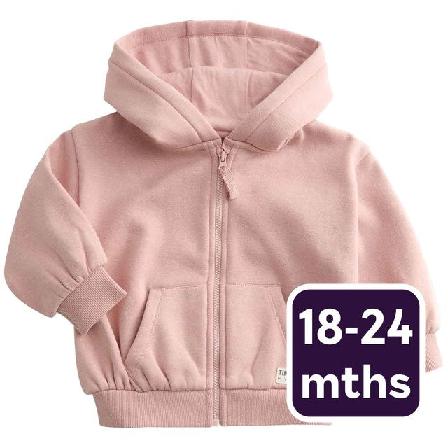 M&S pink children's zip hoodie for 18-24 months, imported from the UK