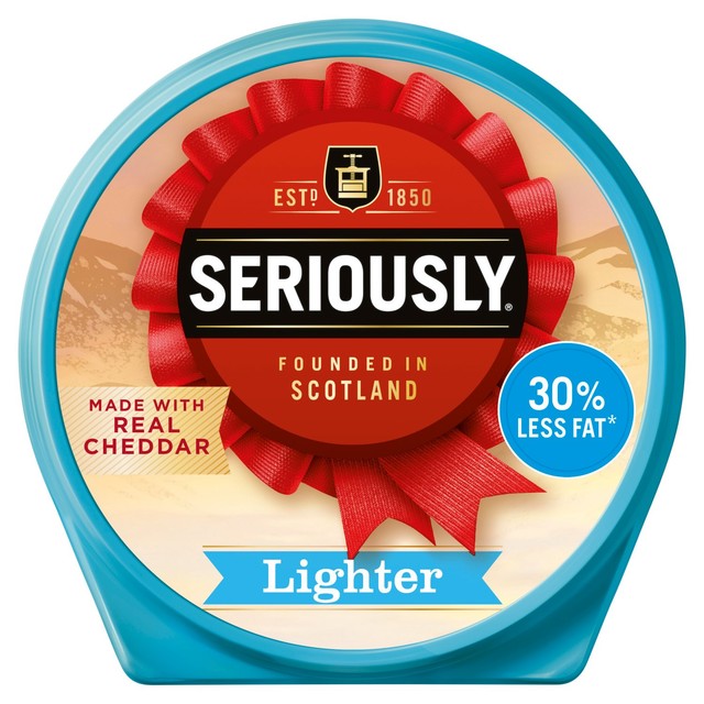 Seriously Strong lighter cheddar cheese spread 125g (British brand)