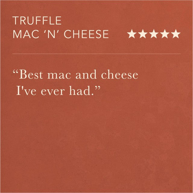 Pasta Evangelists Truffle Mac & Cheese ready meal 385g, imported from the UK