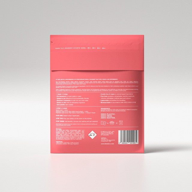The Lab Co. non-bio laundry sheets energising scent 32 loads (British brand)