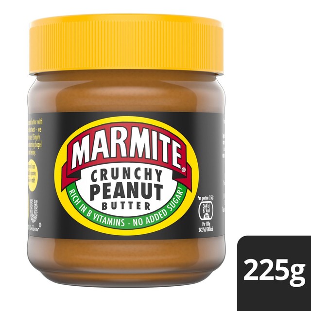 Marmite crunchy peanut butter 225g, imported from the UK