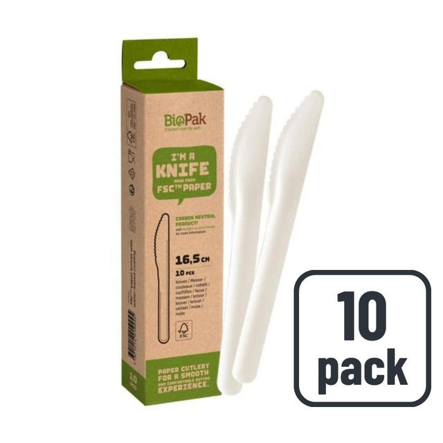 BioPak white paper knives 10 pack - British product