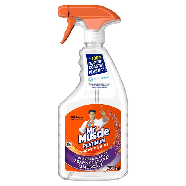 Mr Muscle Platinum Shower Shine spray 750ml, imported from the UK