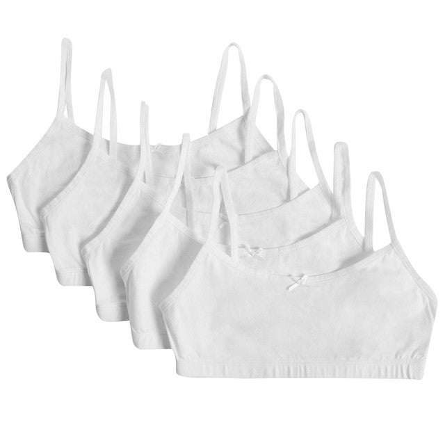 M&S girls cotton crop tops white 7-8 years, imported from the UK