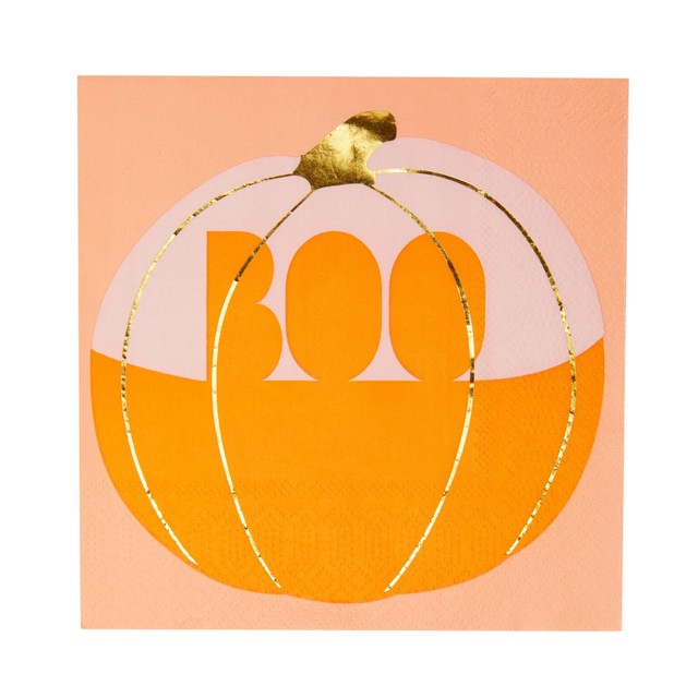 Talking Tables Halloween pumpkin napkins pack of 20, UK version