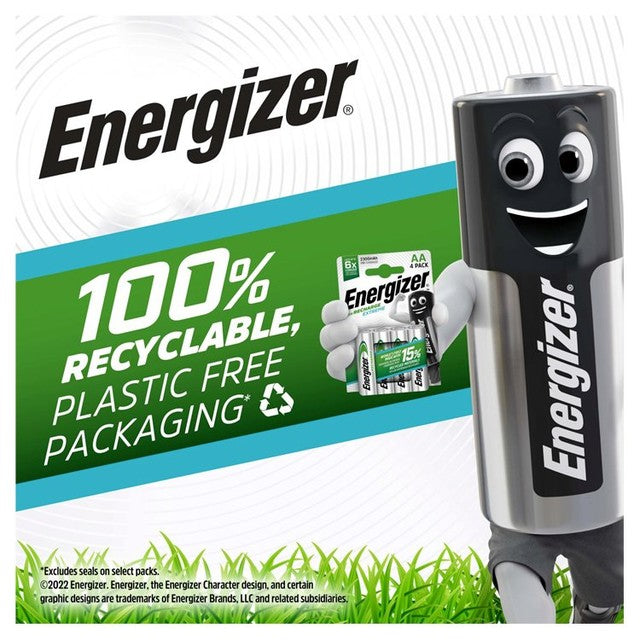 Energizer Extreme AA rechargeable batteries 4-pack - British product