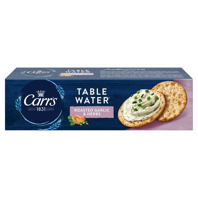 Carr's Table Water Garlic and Herb Crackers 125g - British product