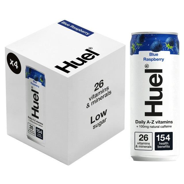 Huel Daily A-Z Blue Raspberry energy drink 4x330ml, UK version