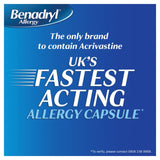Benadryl allergy relief capsules 24 per pack - British product