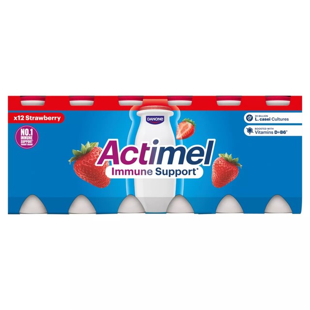 Actimel strawberry yoghurt drink 100ml - British product