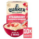 Quaker instant porridge sachets strawberry raspberry cranberry 10 sachets, imported from the UK