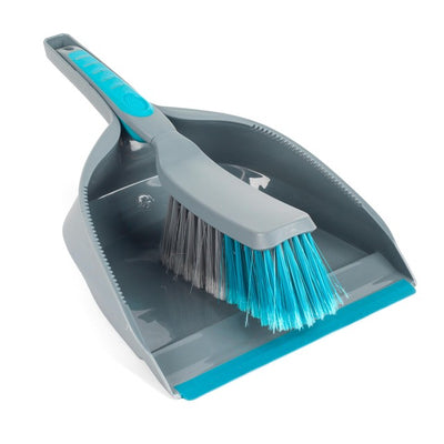 Beldray Küche Kehrschaufel und Bürste Set Grau Blau