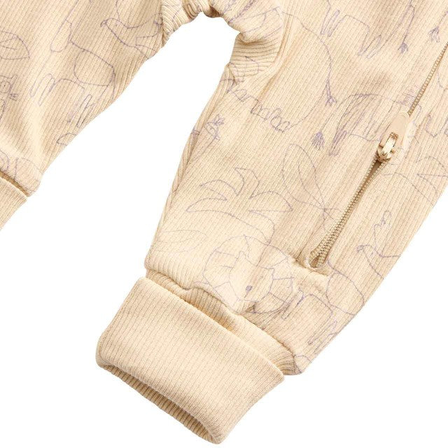 M&S Safari Zip Footless Sleepsuit, Newborn, Yellow