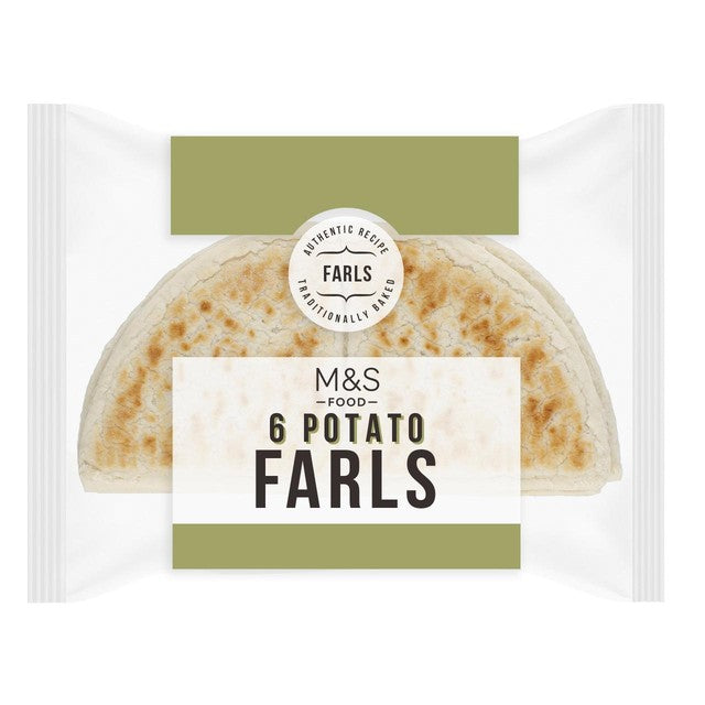 M&S Irish potato farls 6 per pack, imported from the UK