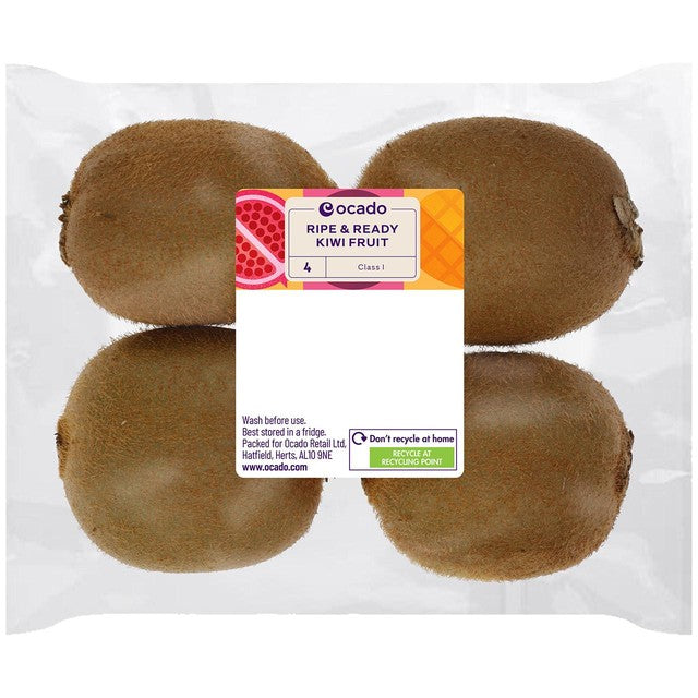 Ocado Ripe & Ready Kiwi Fruit 4 per pack, imported from the UK