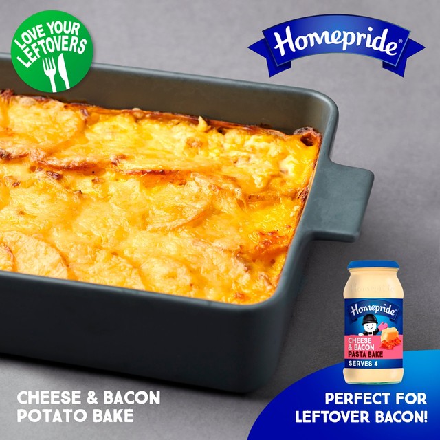 Homepride cheese and bacon pasta bake sauce 485g, UK version