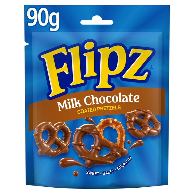 Flipz Milk Chocolate Coated Pretzels 90g - British product