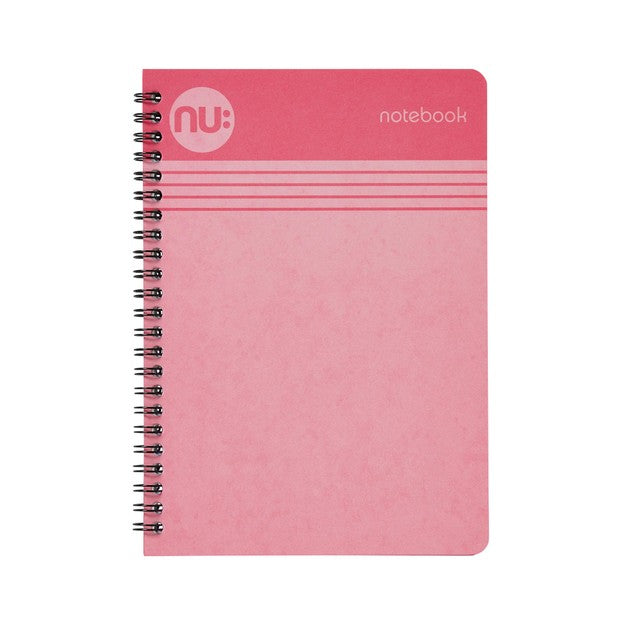 Nuco Cloud Pastel A5 Pink Wiro Notebook 110 pgs, imported from the UK