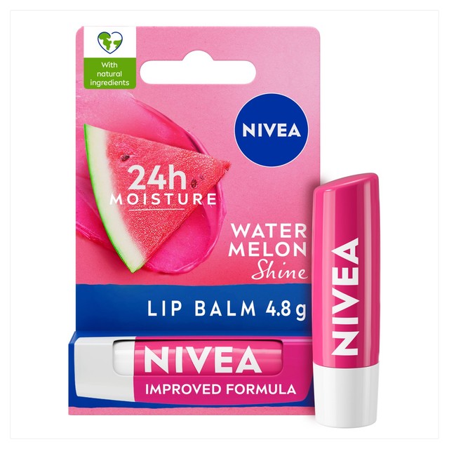 Nivea watermelon shine lip balm 4.8g, imported from the UK